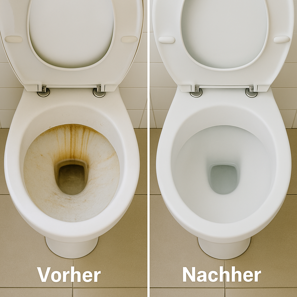Toilette Vorher-Nachher
